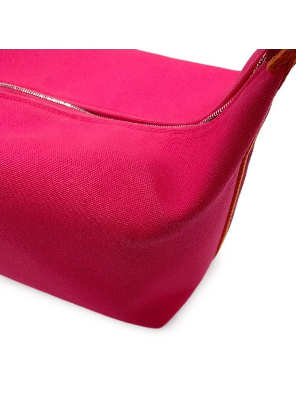 Hermes Handbag Bride-a-Brac GM Hibiscus Silver Canvas Pouch